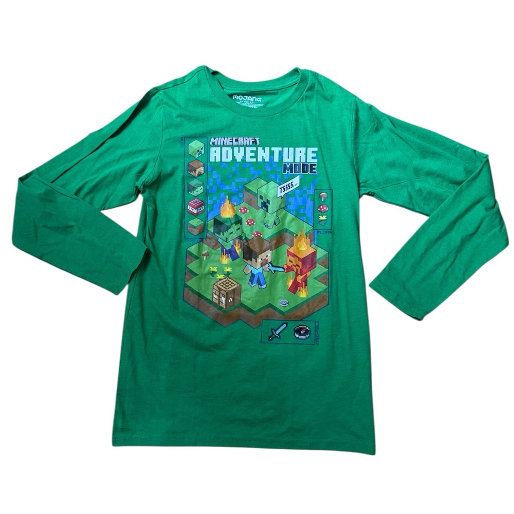 Adventure Mode Green Mine craft Kids Shirt